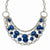 Silver-tone Blue Glass Beads Necklace