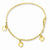 14K Yellow Gold Polished Dangle Heart Baby Bracelet