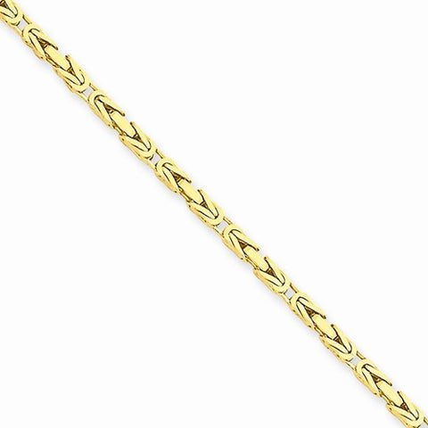 14K Yellow Gold Byzantine Chain Bracelet