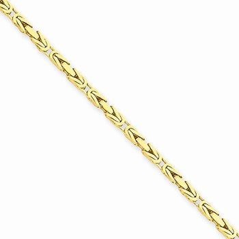 14K Yellow Gold Byzantine Chain