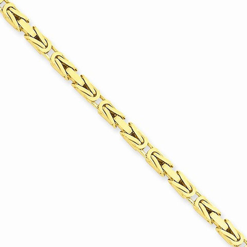 14K Yellow Gold Byzantine Chain Bracelet