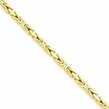 14K Yellow Gold Byzantine Chain