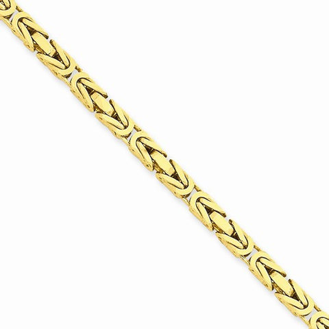 14K Yellow Gold Byzantine Chain Bracelet