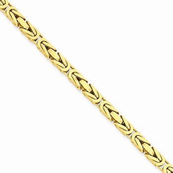 14K Yellow Gold Byzantine Chain