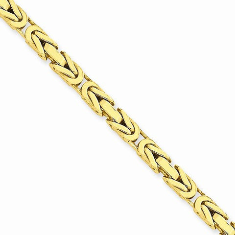 14K Yellow Gold Byzantine Chain Bracelet