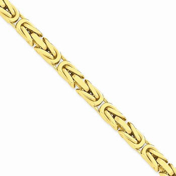 14K Yellow Gold Byzantine Chain