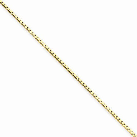 14K Yellow Gold Box Chain Bracelet