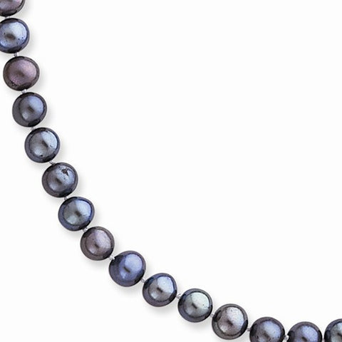 14K Yellow Gold 5.5-6Mm Black Freshwater Onion Cultured Pearl Bracelet