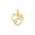 Heart & Key Charm in 14k Gold