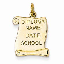 14k Gold Diploma Charm hide-image