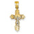 14k Gold Two-tone Crucifix Charm hide-image