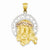 14k Gold Tri-color Jesus Pendant, Pendants for Necklace