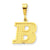 14k Gold Initial B Charm hide-image