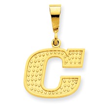 14k Gold Initial C Charm hide-image