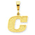 14k Gold Initial C Charm hide-image