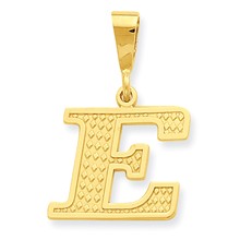 14k Gold Initial E Charm hide-image