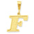 14k Gold Initial F Charm hide-image