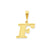 Initial F Charm in 14k Gold