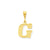 Initial G Charm in 14k Gold
