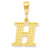 14k Gold Initial H Charm hide-image