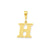 Initial H Charm in 14k Gold