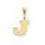 14k Gold Initial J Charm hide-image