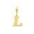 Initial L Charm in 14k Gold