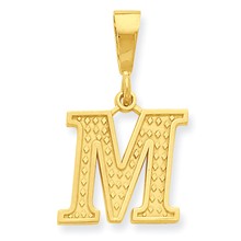 14k Gold Initial M Charm hide-image