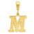 14k Gold Initial M Charm hide-image