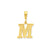 Initial M Charm in 14k Gold