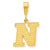 14k Gold Initial N Charm hide-image