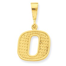 14k Gold Initial O Charm hide-image