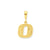 Initial O Charm in 14k Gold