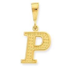 14k Gold Initial P Charm hide-image