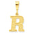 14k Gold Initial R Charm hide-image