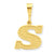 14k Gold Initial S Charm hide-image