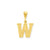 Initial W Charm in 14k Gold