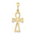 Ankh Cross Charm in 14k Gold