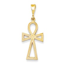 14k Gold Ankh Cross Charm hide-image