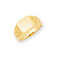 14k Yellow Gold Men's Signet Ring