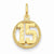 14k Gold #15 Circle Pendant, Pendants for Necklace