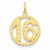 14k Gold #16 Circle Pendant, Pendants for Necklace