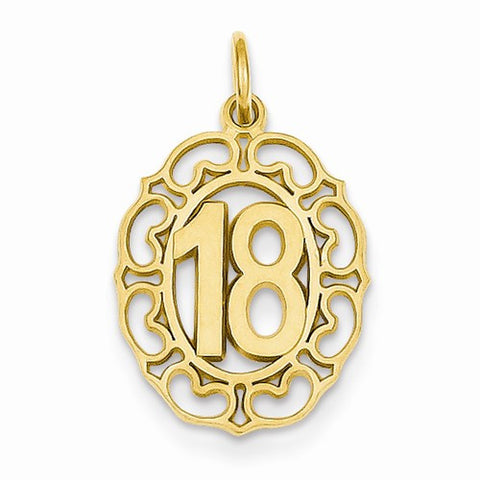 14k Gold #18 Oval Pendant, Pendants for Necklace