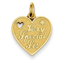 14k Gold Very Special Sister Charm hide-image