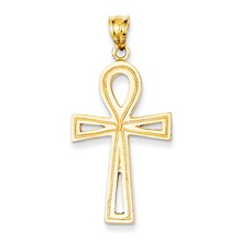 14k Gold Ankh Cross Charm hide-image