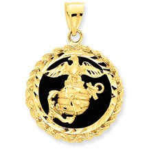 14k Gold & Onyx Marine Charm hide-image