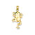 Frog W/ Enameled Eyes Charm in 14k Gold