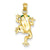 14k Gold Frog W/ Enameled Eyes Charm hide-image