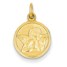 14k Gold Polished Angel Charm hide-image