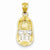 14k Gold & Rhodium Baby Boy's Shoe Pendant, Pendants for Necklace